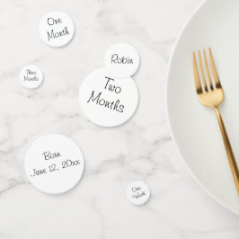 Nieuwe Baby Fotobijschriften Baby shower Tabel Con Confetti