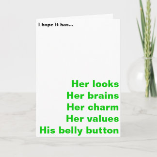 Nieuwe Baby Funny Card - Jongen of Meisje Kaart