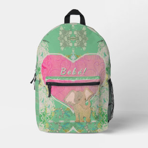 Nieuwe Baby Gear w/Elephant Hearts Print Cut Naaiz Bedrukte Rugzak