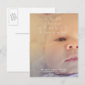 Nieuwe Baby Geboorte Aankondiging Foto briefkaart (Voorkant / Achterkant)