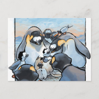 Nieuwe Baby Geboorte Pinguïn Felicitaties Leuke Fa Briefkaart