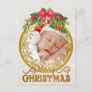 Nieuwe baby geboorte statistieken Kerstmis Briefkaart
