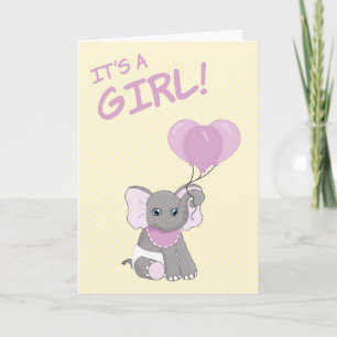 Nieuwe Baby Gefeliciteerd Baby Girl Card Kaart