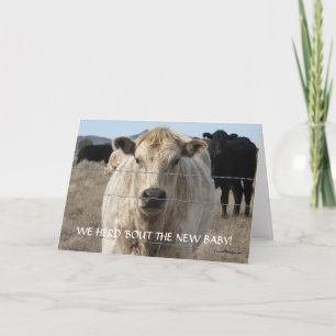 Nieuwe Baby Gefeliciteerd - Cattle Herd - Western Kaart