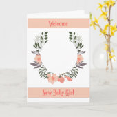 Nieuwe Baby Girl Kaart, voeg je eigen foto toe Kaart (Gele Bloem)