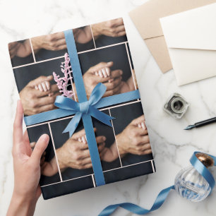 Nieuwe baby' hand in mannenhand cadeaupapier