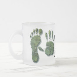 Nieuwe Baby-hand n footprint Matglas Koffiemok