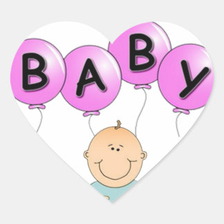 nieuwe baby hart sticker