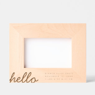 Nieuwe Baby Info Foto Keepsake Gegraveerde Lijstjes