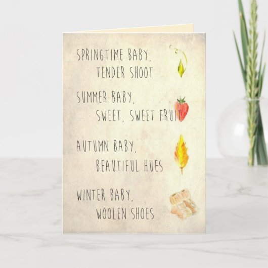 Nieuwe baby kaart (Voorkant)