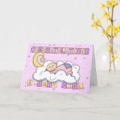 Nieuwe baby meisje gefeliciteerd kaart (Gele Bloem)