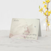 Nieuwe baby meisje kaart (Gele Bloem)