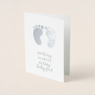 nieuwe baby schattige quote Silver Folie Kaarten
