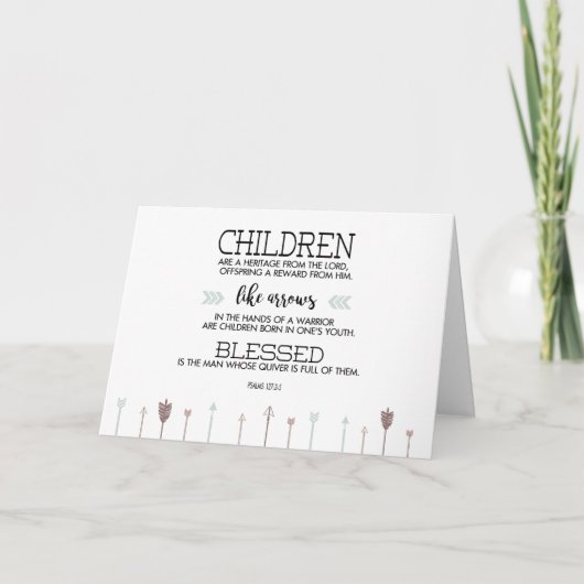 Nieuwe Baby Schrift Vers met Pijlen Kaart (Voorkant)