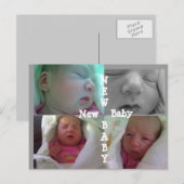 NIEUWE BABY SHOWER KAART (Voorkant / Achterkant)