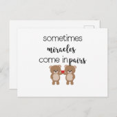 Nieuwe baby - Twins Briefkaart (Voorkant / Achterkant)