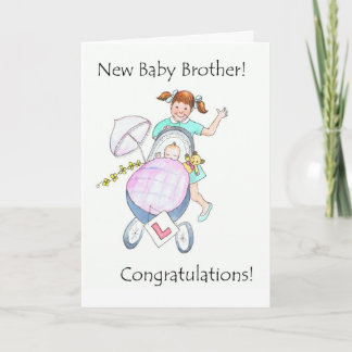 Nieuwe babybroerkaart kaart