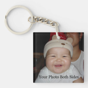 Nieuwe babyfoto sleutelhanger