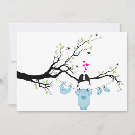 nieuwe babyjongen, baby shower-uitnodigingskaart kaart