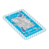 Nieuwe babyjongen fotomagneet, Knuffelkonijn konij Magneet (Rechterzijde)