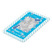 Nieuwe babyjongen fotomagneet, Knuffelkonijn konij Magneet (Linkerzijde)