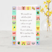 Nieuwe babykaart kaart (Gele Bloem)