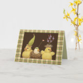 Nieuwe babykaart kaart (Gele Bloem)