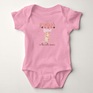 Nieuwe babyprinses Lilibet Schattige kitten genoem Romper