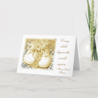 Nieuwe babyschoenen aankondiging