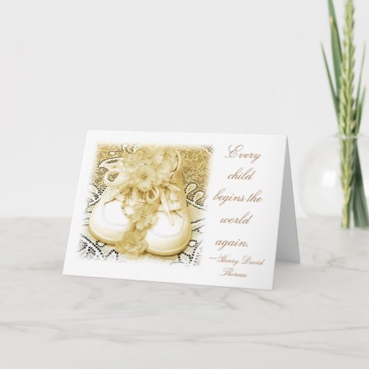 Nieuwe babyschoenen aankondiging (Voorkant)