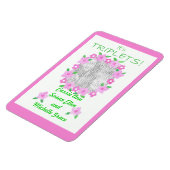 Nieuwe babytriplets Aankondiging Flexible Magnet Magneet (Linkerzijde)