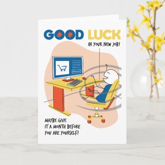 Nieuwe banengeld: u bent zelf gefeliciteerd Kaart (Gele Bloem)