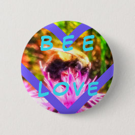 NIEUWE BEE LAVE MED PIN RONDE BUTTON 5,7 CM