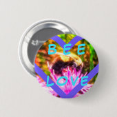 NIEUWE BEE LAVE MED PIN RONDE BUTTON 5,7 CM (Voorkant /achterkant)