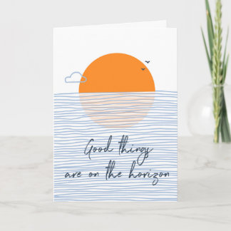 Nieuwe Beginnen Zonsondergang Oprecht Hartelijk Kaart