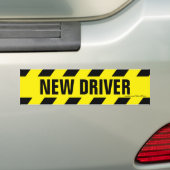 Nieuwe bestuurder bumpersticker (Op auto)