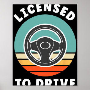Nieuwe bestuurder Rijbewijs viering Tiener bestuur Poster