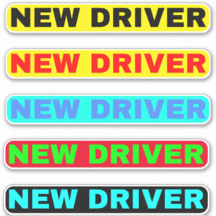 Nieuwe bestuurder tekst - Eenvoudige bestuurder Ni Sticker