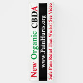 Nieuwe biologische CBDA Spandoek (Verticaal)