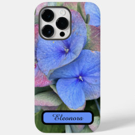 Nieuwe Blauwe Hydrangea Bloem Foto & Naam iPhone h Case-Mate iPhone 14 Pro Max Hoesje