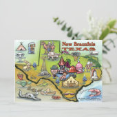Nieuwe Braunfels TEXAS Map Kaart (Staand voorkant)