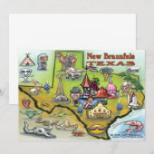 Nieuwe Braunfels TEXAS Map Kaart (Voorkant / Achterkant)