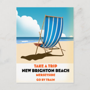 Nieuwe Brighton Beach Merseyside Briefkaart