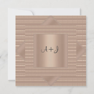 nieuwe bronzen gouden WEDINGINVITATIE Kaart