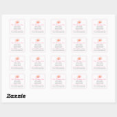 Nieuwe bruiloft datum gebeurtenis wijziging uitste vierkante sticker (Vel)