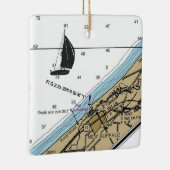Nieuwe BuffelMI Nautical Chart Keramisch Ornament (Rechts)