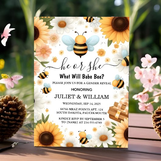 Nieuwe Bug Daisy Bloom Rustieke Bee Geslacht Onthu Kaart