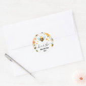 Nieuwe Bug Daisy Bloom Rustieke Bee Geslacht Onthu Ronde Sticker (Envelop)