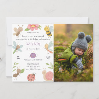 Nieuwe Bugs verjaardagsuitnodiging met foto Kaart