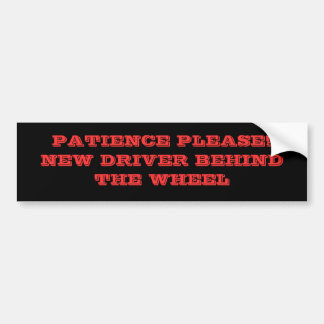 Nieuwe bumpersticker voor de bestuurder